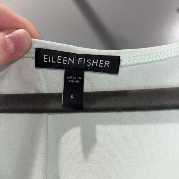 Eileen Fisher 100% Silk Tank Top | Size Large | Mint Green - Picture 9 of 12
